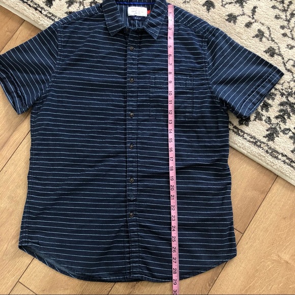 DENIM & FLOWER slim fit button down stripe shirt L - Picture 9 of 10